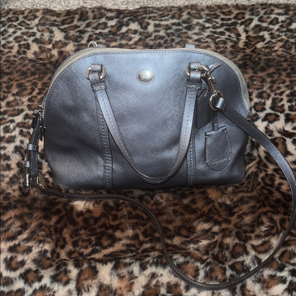 Coach Dark Gray Leather Crossbody Bag